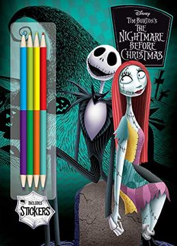 portada Disney Tim Burton's the Nightmare Before Christmas: Includes Double-Ended Pencils and Stickers! (en Inglés)