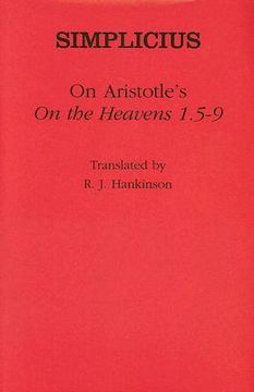portada simplicius on aristotle's "on the heavens 1.5-9" (en Inglés)