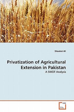 portada privatization of agricultural extension in pakistan (en Inglés)