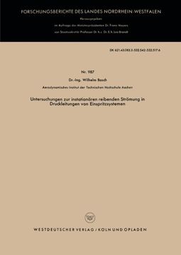 portada Untersuchungen zur instationären reibenden Strömung in Druckleitungen von Einspritzsystemen (Forschungsberichte des Landes Nordrhein-Westfalen) (German Edition)