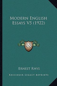 portada modern english essays v5 (1922) (en Inglés)
