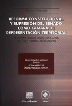 portada Reforma Constitucional y supresión del Senado como Cámara de Representación territorial (in Spanish)