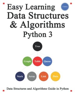 portada Easy Learning Data Structures & Algorithms Python 3: Data Structures and Algorithms Guide in Python (en Inglés)