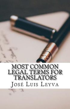 portada Most Common Legal Terms for Translators: English-Spanish Legal Glossary (en Inglés)