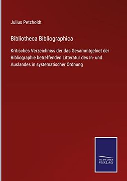 portada Bibliotheca Bibliographica (en Alemán)