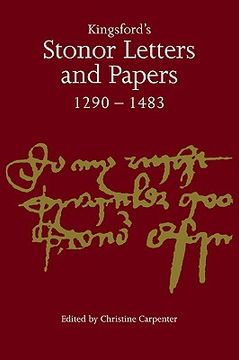 portada Kingsford's Stonor Letters & Papers (Camden Classic Reprints) (en Inglés)