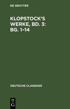 portada Klopstock¿ S Werke, bd. 3: Bg. 1¿ 14 (in German)