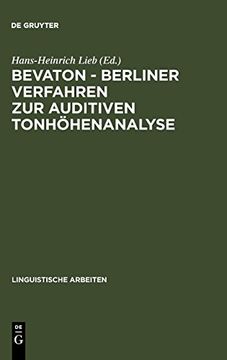 portada Bevaton - Berliner Verfahren zur Auditiven Tonhöhenanalyse (en Alemán)