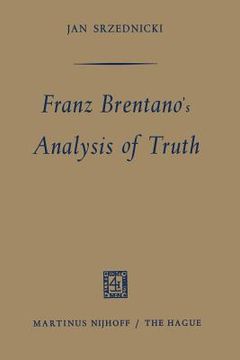 portada Franz Brentano's Analysis of Truth (en Inglés)