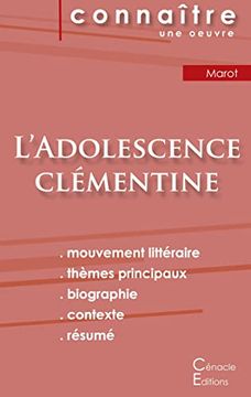portada Fiche de lecture L'Adolescence clémentine de Clément Marot (Analyse littéraire de référence et résumé complet) (en Francés)