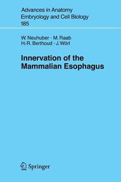 portada innervation of the mammalian esophagus (en Inglés)