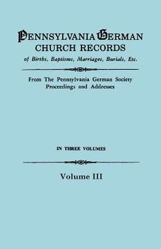 portada pennsylvania german church records, volume iii (en Inglés)