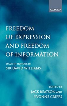 portada Freedom of Expression and Freedom of Information: Essays in Honour of sir David Williams (in English)