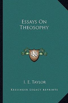 portada essays on theosophy (en Inglés)