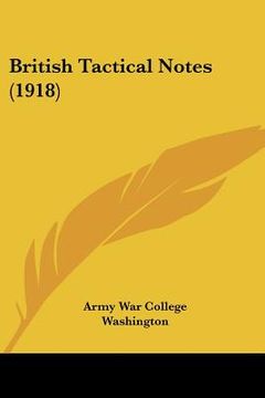 portada british tactical notes (1918) (in English)