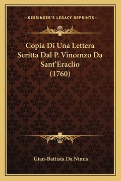 portada Copia Di Una Lettera Scritta Dal P. Vincenzo Da Sant'Eraclio (1760) (en Italiano)