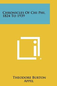 portada chronicles of chi phi, 1824 to 1939 (en Inglés)