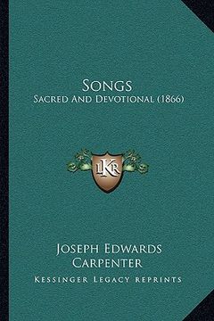 portada songs: sacred and devotional (1866) (in English)