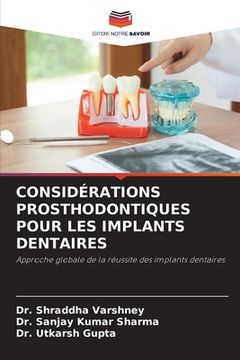 portada Considérations Prosthodontiques Pour Les Implants Dentaires (en Francés)