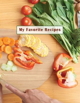 portada Low Vision Recipe Book: My Favorite Recipes: Personal Cookbook with Large Print and Bold Lines on White Paper for Visually Impaired