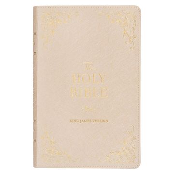 portada KJV Holy Bible, Standard Size Faux Leather Red Letter Edition Thumb Index, Ribbon Marker, King James Version, Pearlescent Taupe (in English)