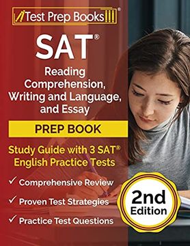 portada Sat Reading Comprehension, Writing and Language, and Essay Prep Book: Study Guide With 3 sat English Practice Tests [2Nd Edition] 
