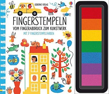 portada Fingerstempeln: Vom Fingerabdruck zum Kunstwerk: Mit 7 Fingerstempelfarben (en Alemán)