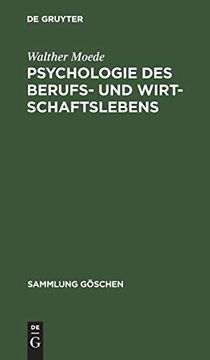 portada Psychologie des Berufs- und Wirtschaftslebens (en Alemán)