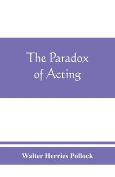 portada The paradox of acting (en Inglés)