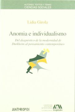 portada Anomia E Individualismo (in Spanish)
