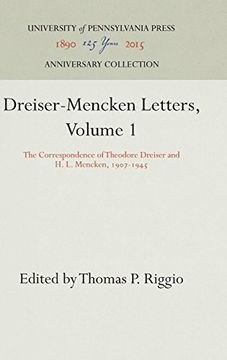 portada Dreiser-Mencken Letters, Volume 1: The Correspondence of Theodore Dreiser and H. Le Mencken, 1907-45: Vol 1 