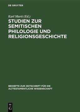 portada Studien zur Semitischen Philologie und Religionsgeschichte (en Alemán)