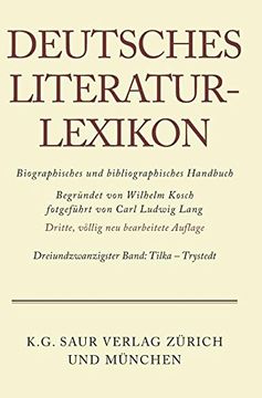 portada Deutsches Literatur-Lexikon, Band 23, Tikla - Trystedt (German Edition)