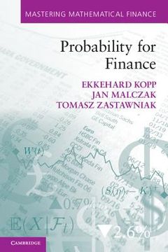portada Probability For Finance (mastering Mathematical Finance) (en Inglés)