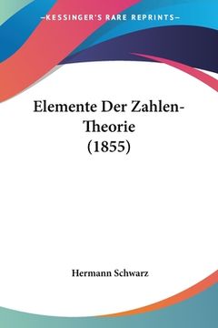 portada Elemente Der Zahlen-Theorie (1855) (en Alemán)