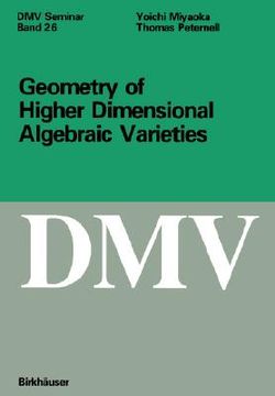 portada geometry of higher dimensional algebraic varieties (en Inglés)