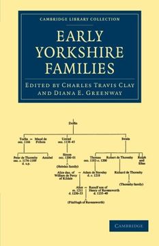 portada Early Yorkshire Families (Cambridge Library Collection - Medieval History) (in English)