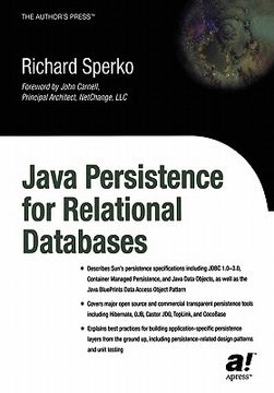 portada java persistence for relational databases (en Inglés)