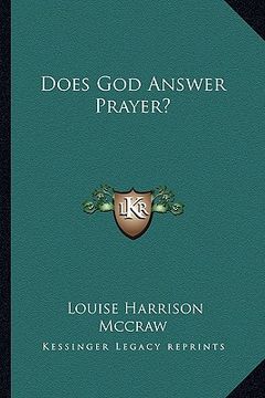 portada does god answer prayer? (en Inglés)