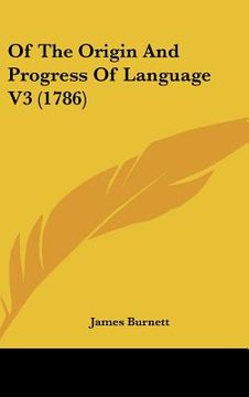 portada of the origin and progress of language v3 (1786) (in English)