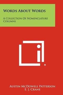 portada words about words: a collection of nomenclature columns