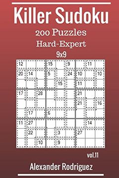 portada Killer Sudoku 9x9 Puzzles - Hard to Expert 200 Vol. 11 (en Inglés)