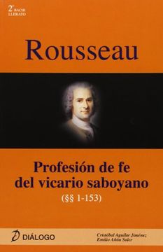 portada Rousseau. Profesión de fe del vicario saboyano (Filosofia - Dialogo) (in Spanish)