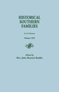 portada Historical Southern Families. in 23 Volumes. Volume XIX (en Inglés)