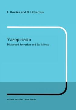 portada Vasopressin: Disturbed Secretion and Its Effects (in English)