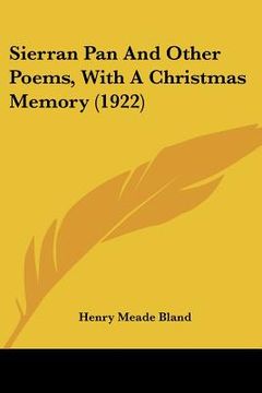 portada sierran pan and other poems, with a christmas memory (1922) (en Inglés)