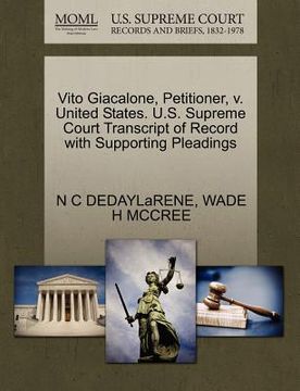 portada vito giacalone, petitioner, v. united states. u.s. supreme court transcript of record with supporting pleadings (in English)
