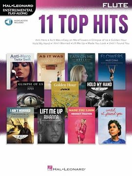 portada 11 Top Hits for Flute Instrumental Play-Along Songbook - Book with Online Audio