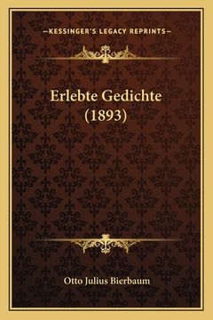 portada Erlebte Gedichte (1893) (en Alemán)