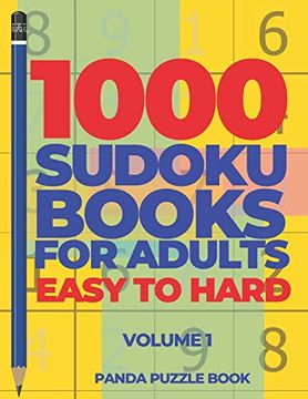portada 1000 Sudoku Books for Adults Easy to Hard - Volume 1: Brain Games for Adults - Logic Games for Adults (en Inglés)